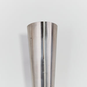 Pair of brushed steel cone sconces