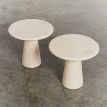 Load image into Gallery viewer, Classic travertine side tables
