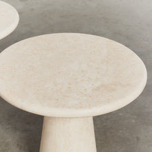 Load image into Gallery viewer, Classic travertine side tables
