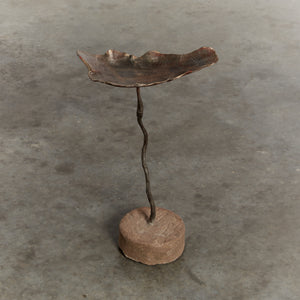Sculptural pedestal in wrought iron by Artist, Salvino Masura