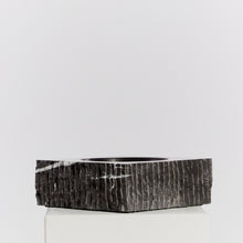 Load image into Gallery viewer, Chiselled raw edge slab bowl in black - HIRE ONLY
