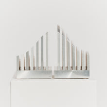Load image into Gallery viewer, Undulating aluminium sculpture in two parts by Jiro Sugawara
