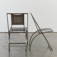 Load image into Gallery viewer, Pair of steel folding chairs by KFF studio - HIRE ONLY
