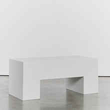 Load image into Gallery viewer, White block gallery bench - HIRE ONLY
