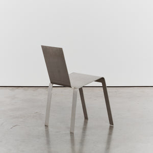 Artist made bent aluminium chair - HIRE ONLY