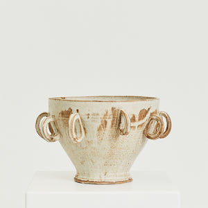 Liz Wilson large ceramic ringed vessel - HIRE ONLY
