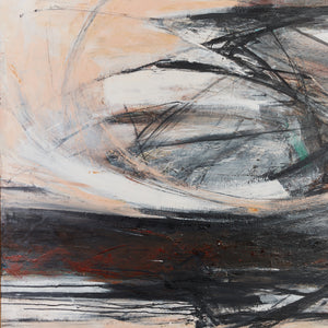 Sizeable abstract expressionist work in oils, by Peggy Postma