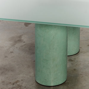 Glass and metal Serenissimo board room table