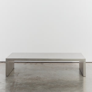 Large stainless steel coffee table