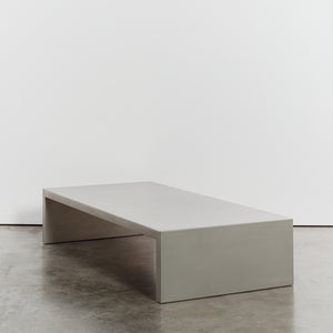 Large stainless steel coffee table