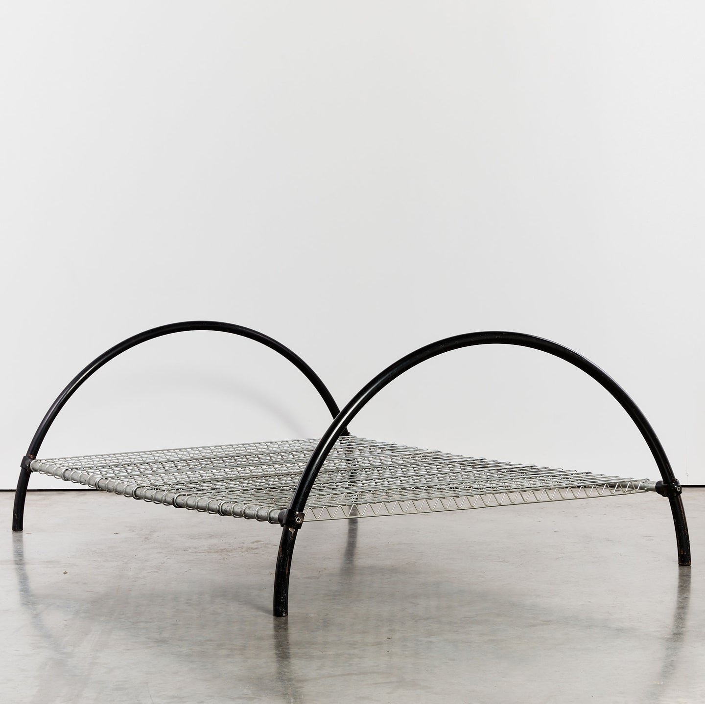 Round Rail double size bed by Ron Arad for One Off⁠