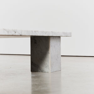 Classic Carrara marble coffee table