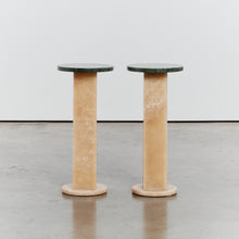 Load image into Gallery viewer, Verde marble and alabaster pedestals
