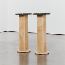 Load image into Gallery viewer, Verde marble and alabaster pedestals

