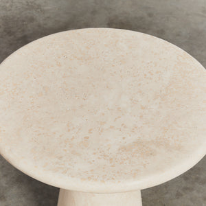 Classic travertine side tables - ON HOLD