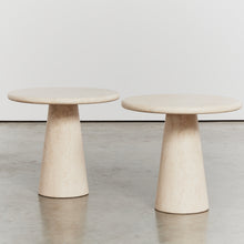 Load image into Gallery viewer, Classic travertine side tables - ON HOLD
