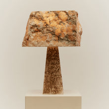 Load image into Gallery viewer, Raw alabaster pedestal lamp
