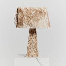 Load image into Gallery viewer, Raw alabaster pedestal lamp
