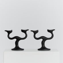 Load image into Gallery viewer, Robert Welch Sea Drift candelabras in Black
