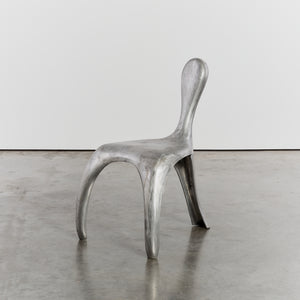 Amorphous chair in cast aluminium by Finn Stone, signed