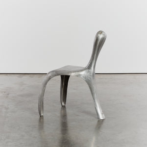 Amorphous chair in cast aluminium by Finn Stone, signed