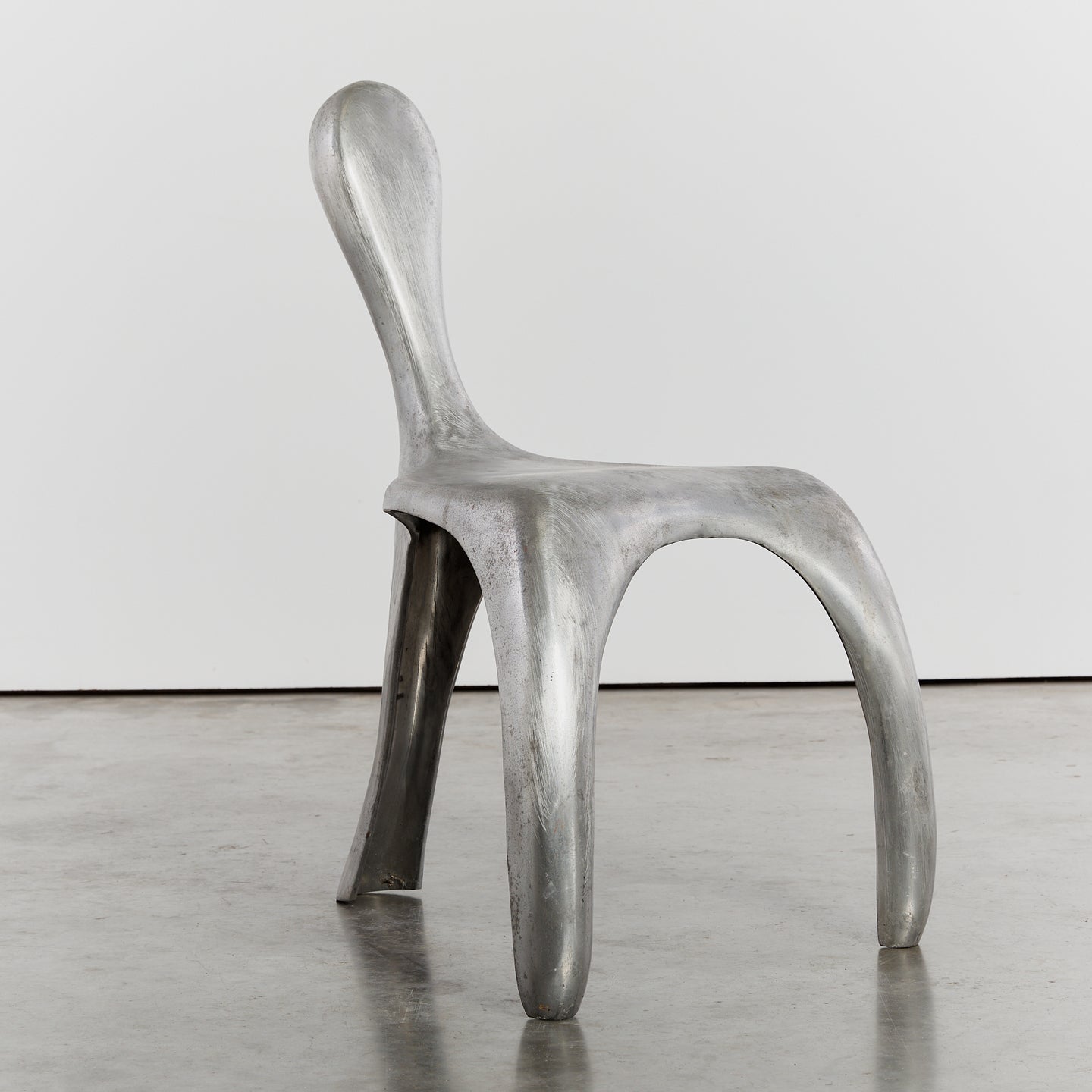 Amorphous chair in cast aluminium by Finn Stone, signed