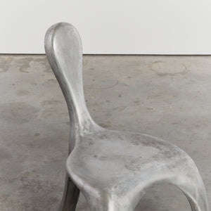 Amorphous chair in cast aluminium by Finn Stone, signed