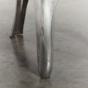 Amorphous chair in cast aluminium by Finn Stone, signed