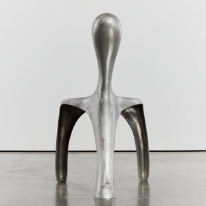 Amorphous chair in cast aluminium by Finn Stone, signed