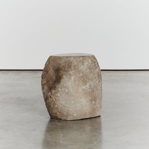 Stone stool with organic form