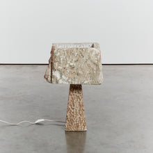 Load image into Gallery viewer, Raw alabaster pedestal lamp
