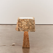 Load image into Gallery viewer, Raw alabaster pedestal lamp
