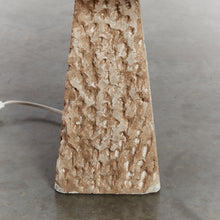 Load image into Gallery viewer, Raw alabaster pedestal lamp
