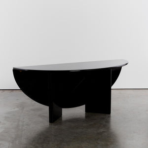 Lacquered 'Antella' demi lune console and dining table by Kazuhide Takahama