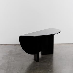 Lacquered 'Antella' demi lune console and dining table by Kazuhide Takahama