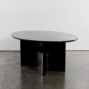 Lacquered 'Antella' demi lune console and dining table by Kazuhide Takahama