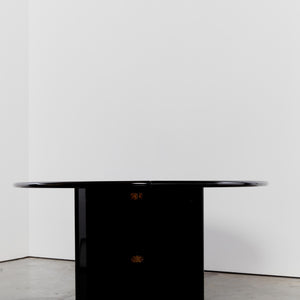 Lacquered 'Antella' demi lune console and dining table by Kazuhide Takahama