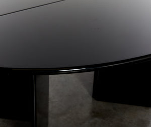 Lacquered 'Antella' demi lune console and dining table by Kazuhide Takahama