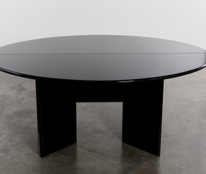 Lacquered 'Antella' demi lune console and dining table by Kazuhide Takahama