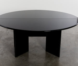 Lacquered 'Antella' demi lune console and dining table by Kazuhide Takahama