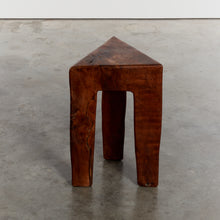 Load image into Gallery viewer, Triangular hard wood side table
