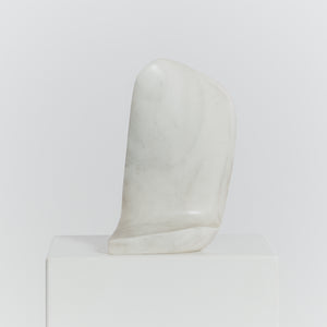 Organic sculptural form in Carrara marble