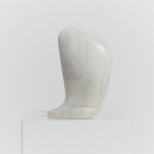 Organic sculptural form in Carrara marble