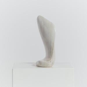 Organic sculptural form in Carrara marble