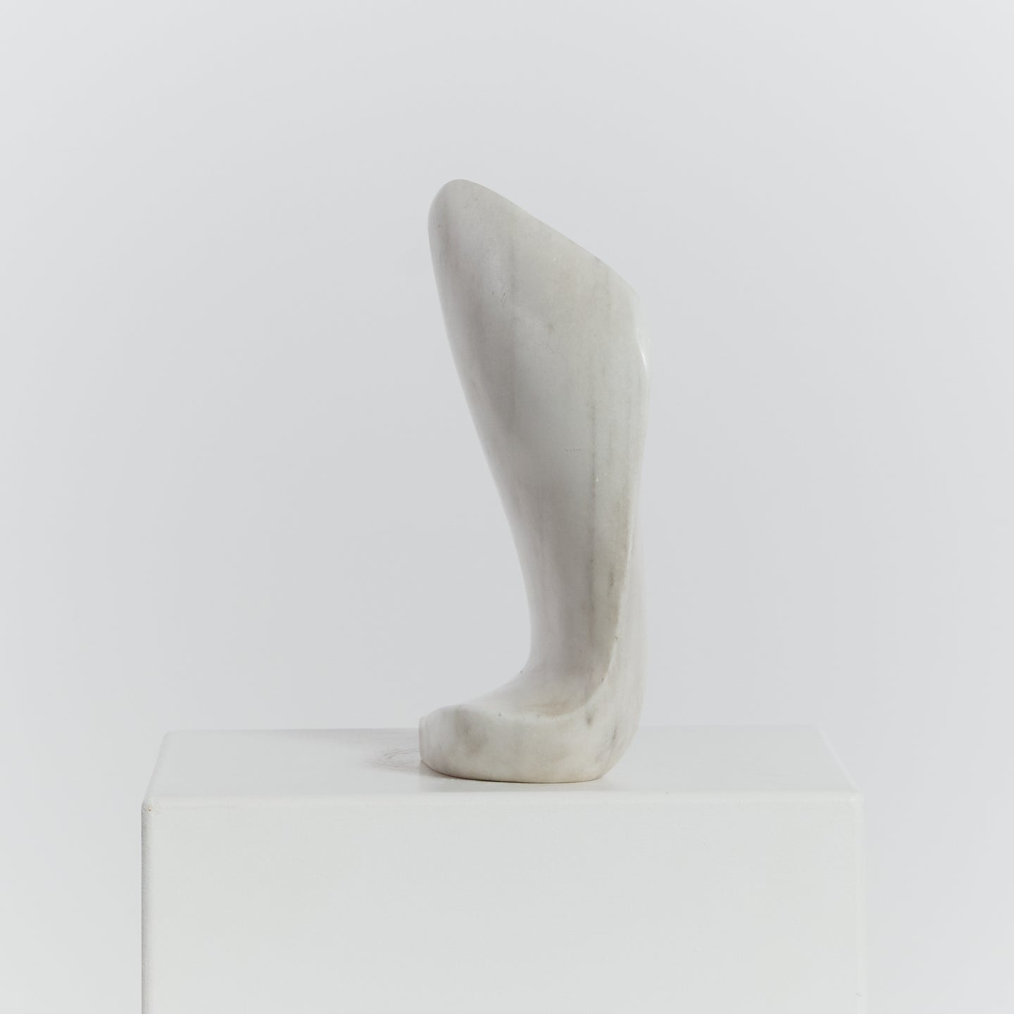 Organic sculptural form in Carrara marble