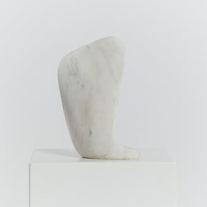 Organic sculptural form in Carrara marble