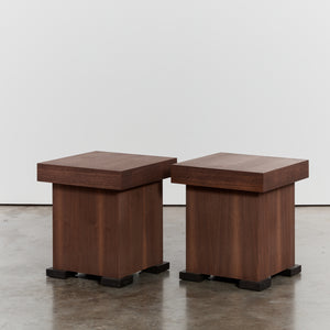 Pair of postmodern side tables
