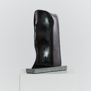 Modernist undulating sculpture on granite plinth