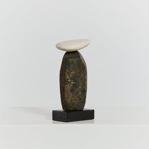 Two tone stoneware sculpture by Peter Hayes