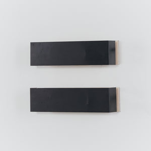 Pair of dark grey steel rectangle sconces